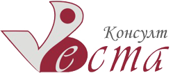 Logo of a счетоводна къща offering счетоводни услуги, данъци, ДДС, правни услуги, and бизнес консултации at competitive prices.